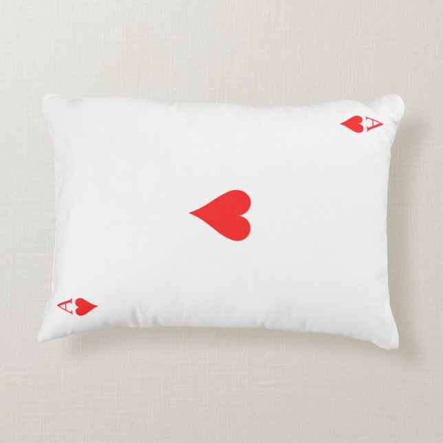 Ace of Hearts Accent Pillow (Back)