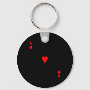 Ace Of Hearts Deck Of Cards Halloween Costume Keychain