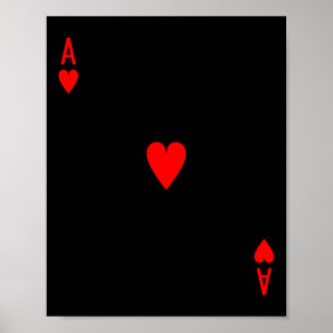 Ace Of Hearts Deck Of Cards Halloween Costume Poster