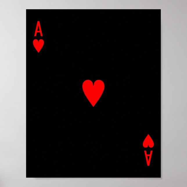 Ace of Hearts Deck of Cards Halloween Costume  Poster (Front)