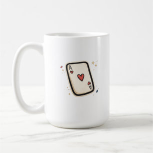 Ace of Hearts Minimal Playing Card Art Coffee Mug