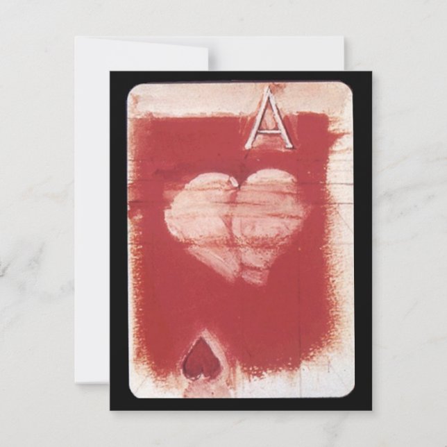 Ace Of Hearts Playing Card Game Party Invitation (Front)