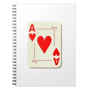 Ace of Hearts Playing Card Notebook