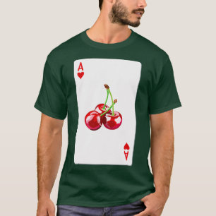 Ace of hearts playing card with cherries T-Shirt