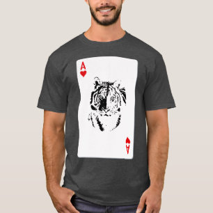 Ace of hearts playing card with tiger T-Shirt