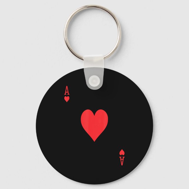 Ace Of Hearts _ Royal Flush Group Costume Playing  Keychain (Front)