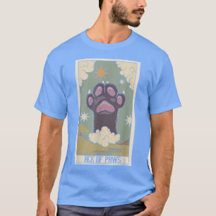 Ace Of Paws Tarot Card Reader Cat Paw Occult Tarot T-Shirt