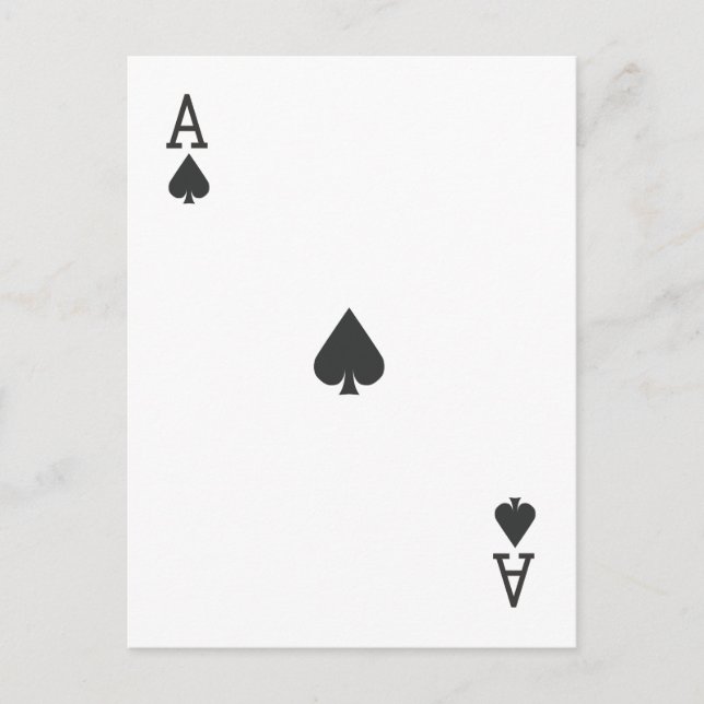 Ace of Spade Postcard (Front)