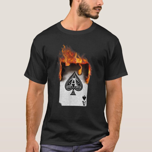 Ace of Spade Shirt Funny Poker T Shirt (Front)