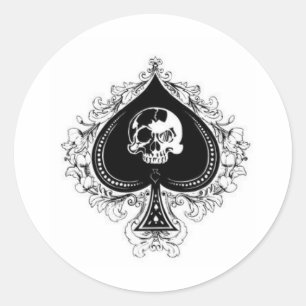 ace_of_spades1 classic round sticker