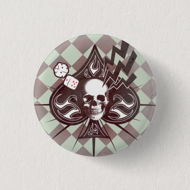 Ace of Spades 1 Inch Round Button (Front)
