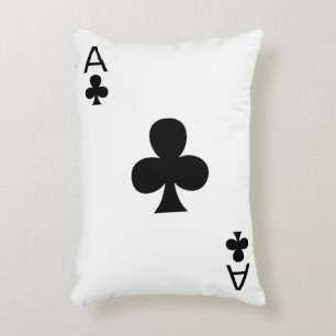 Ace of spades and clubs accent pillow