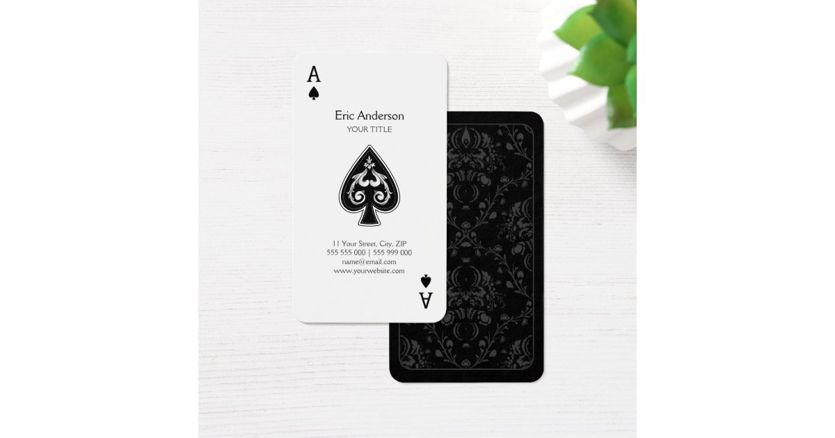 Ace Of Spades business card Zazzle