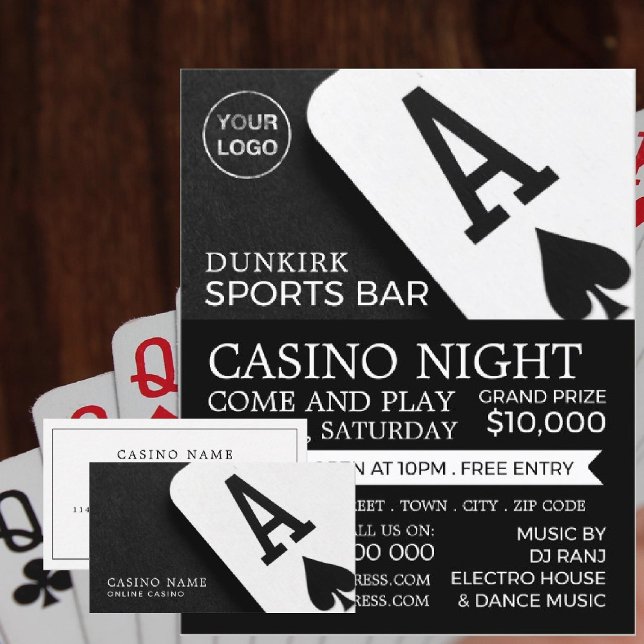 Ace of Spades, Casino Night, Gaming Industry Flyer (Creator Uploaded)