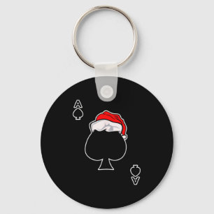 Ace Of Spades Christmas Gift Playing &amp; Deck Of Keychain