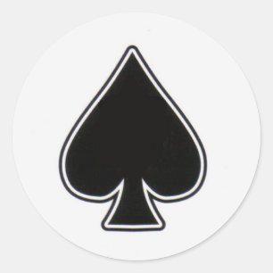 ace of spades classic round sticker