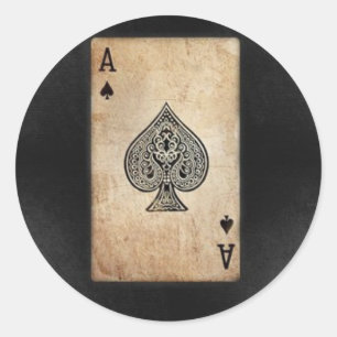 Ace of Spades Classic Round Sticker