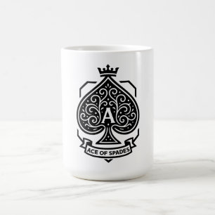 Ace of Spades Crest — Crowned Filigree Coffee Mug