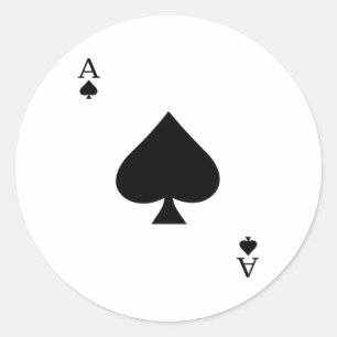 Ace Of Spades Deck Of Cards Halloween Costume Classic Round Sticker