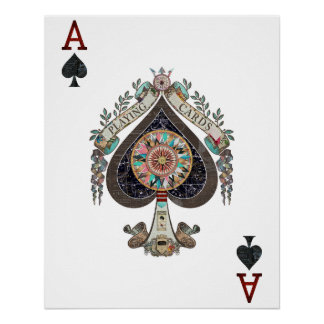 Ace Of Spades- Digital Decoupage Poster