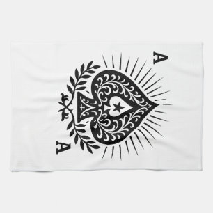 Ace of Spades — Filigree Star & Laurel Kitchen Towel
