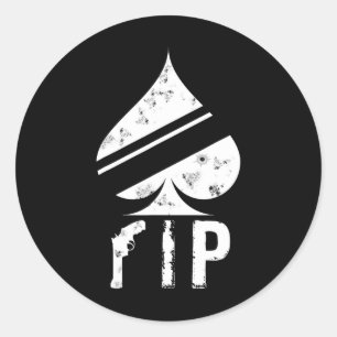 Ace Of Spades Funny Video Game Player Classic Round Sticker