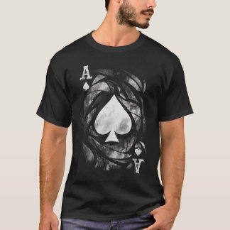 Ace Of Spades Grunge Effect Card Player T-Shirt
