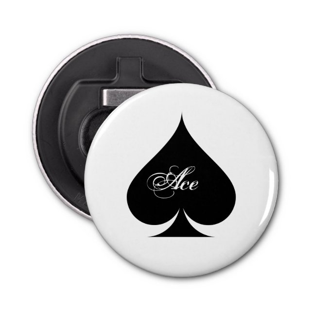 Ace of spades magnetic beer bottle opener (Front)