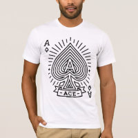 Ace of Spades — Monoline Sunburst Emblem