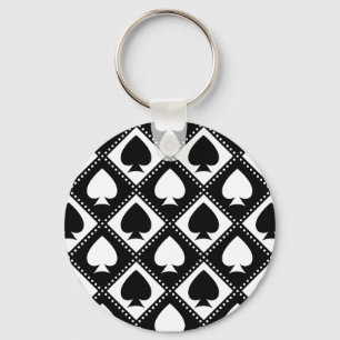 Ace of Spades Motif Keychain