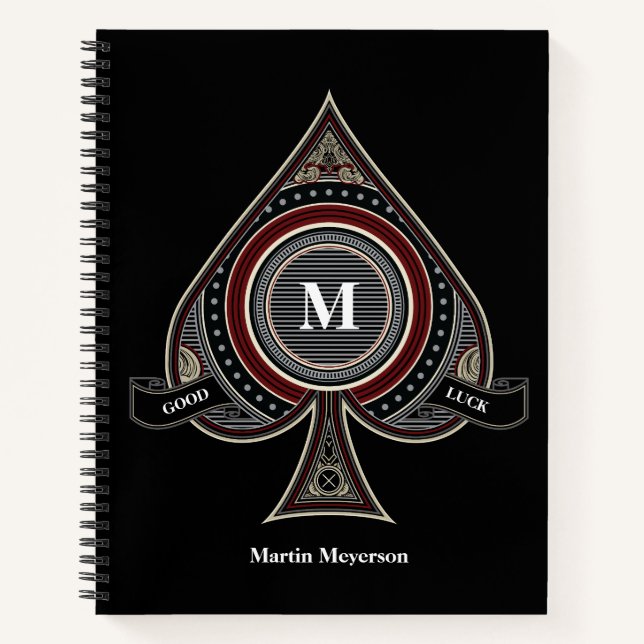 Ace of Spades Personalized Notebook (Front)