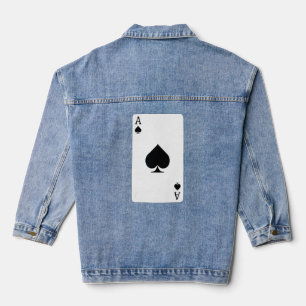 Ace Of Spades Playing Card Ace Card Denim Jacket
