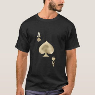 Ace of Spades Playing Card Halloween Costume Glam  T-Shirt