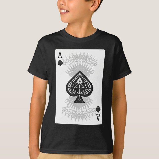 Ace of Spades Poker Card: T-Shirt (Front)