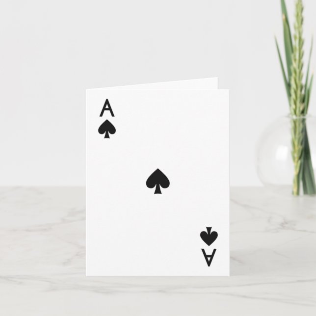 Ace Of Spades Royal Flush Costume Halloween Playin Card (Front)