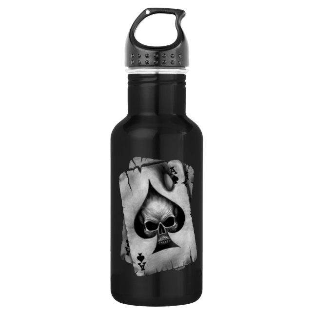 Ace of Spades Skull 532 Ml Water Bottle (Front)