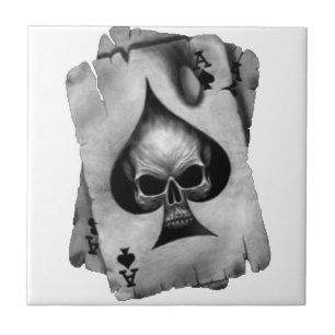 Ace of Spades Skull Tile
