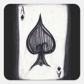 Ace of Spades Square Sticker
