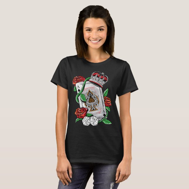 Ace of Spades Texas Holdem Poker Playing Card tee (Front Full)