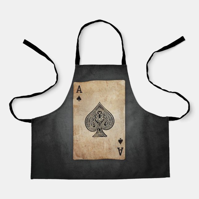 Ace of spades throw pillow apron (Front)