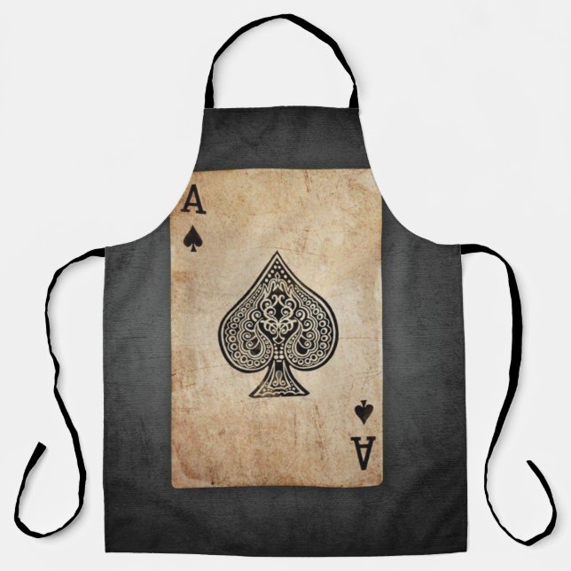 Ace of spades throw pillow apron (Front)