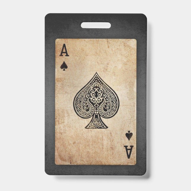 Ace of spades throw pillow badge (Front)