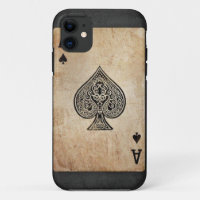 Ace of spades throw pillow
