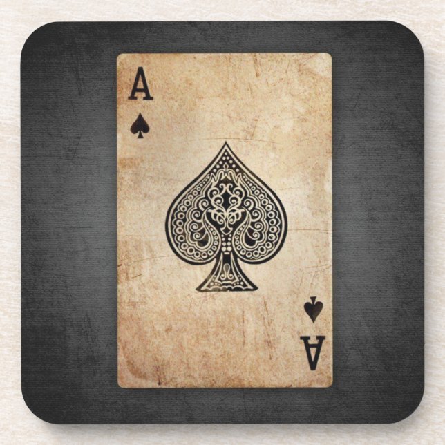 Ace of spades throw pillow coaster (Front)