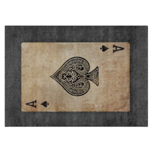 Ace of spades throw pillow cutting board