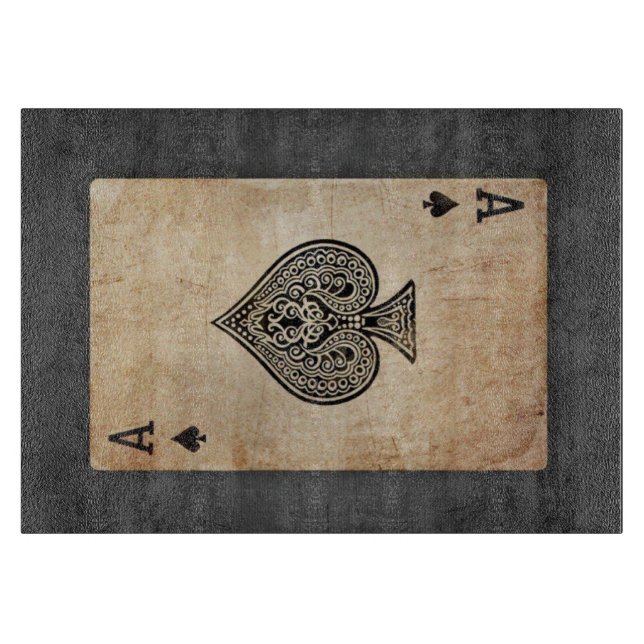 Ace of spades throw pillow cutting board (Front)