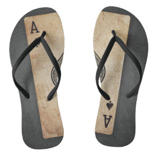 Ace of spades throw pillow flip flops