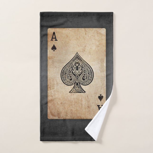 Ace of spades throw pillow hand towel (Hand Towel)