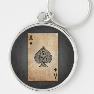 Ace of spades throw pillow keychain