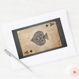 Ace of spades throw pillow sticker